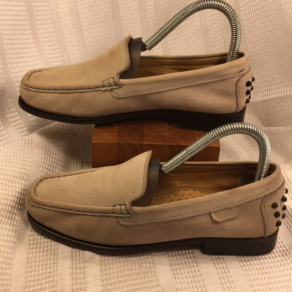 Escada sport leather made in Italy loafers classic